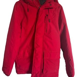 Abercrombie and Fitch red puffer jacket